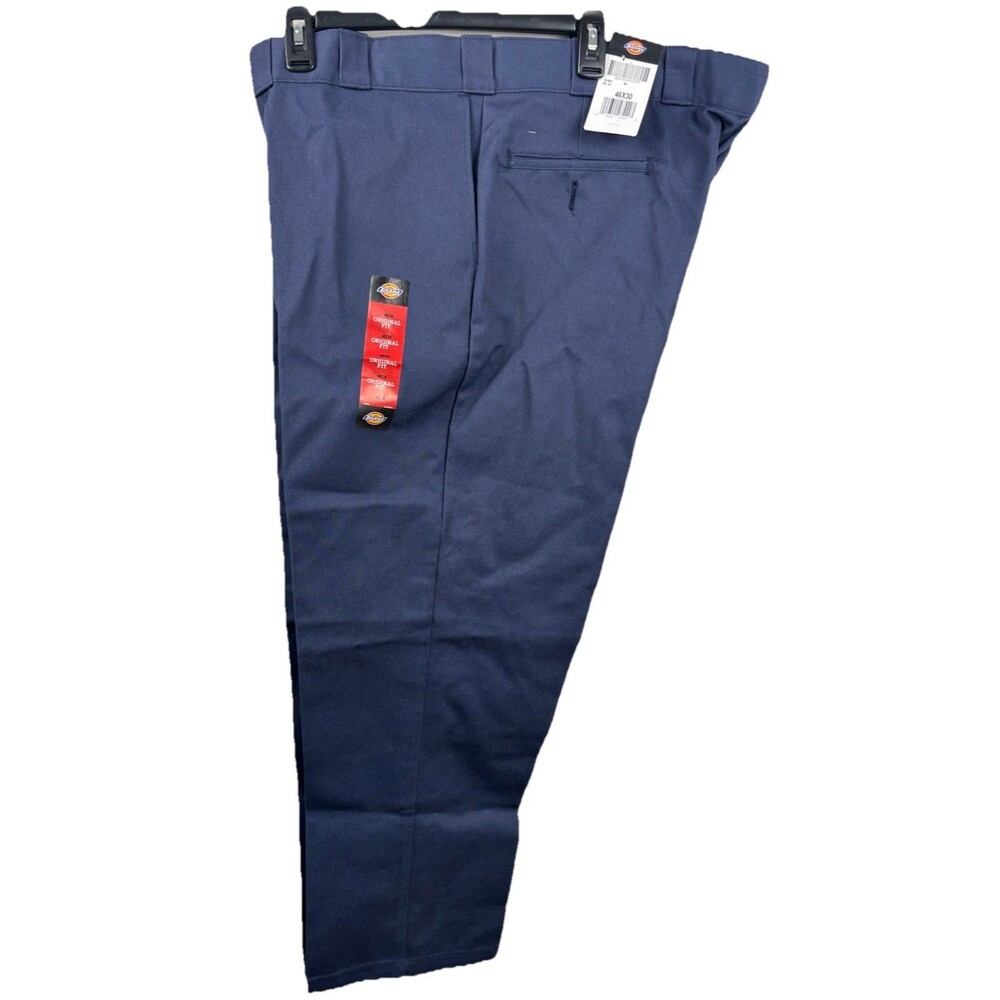 DICKIES NWT PANTS 874 ORIGINAL FIT WORK UNIFORM PANTS MEN'S SIZE 46x30 NAVY BLUE